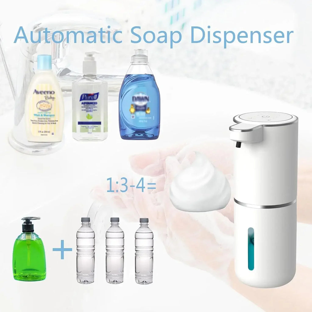 Touchless Automatic Soap Dispenser – USB Rechargeable, Foam & Liquid, Infrared Sensor