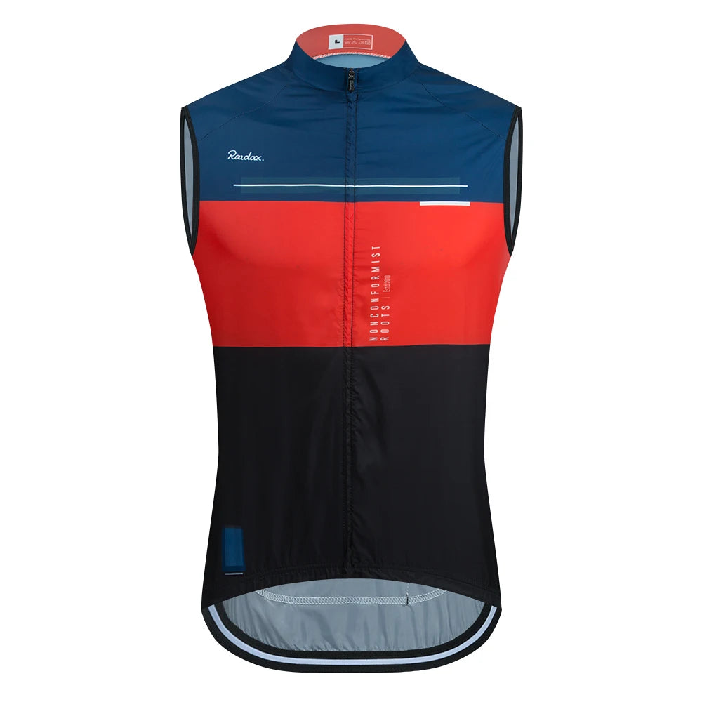 Men Raudax Sleeveless Cycling Vest Mesh Ciclismo Lets Gobik Undershirt Jersey Windproof Cycling Clothing Gilet Motorcycle Vest