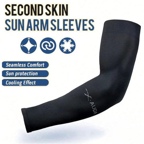 Ice Silk UV Sun Protection Arm Sleeves – Unisex Cooling Outdoor Sleeves (3 Pairs)