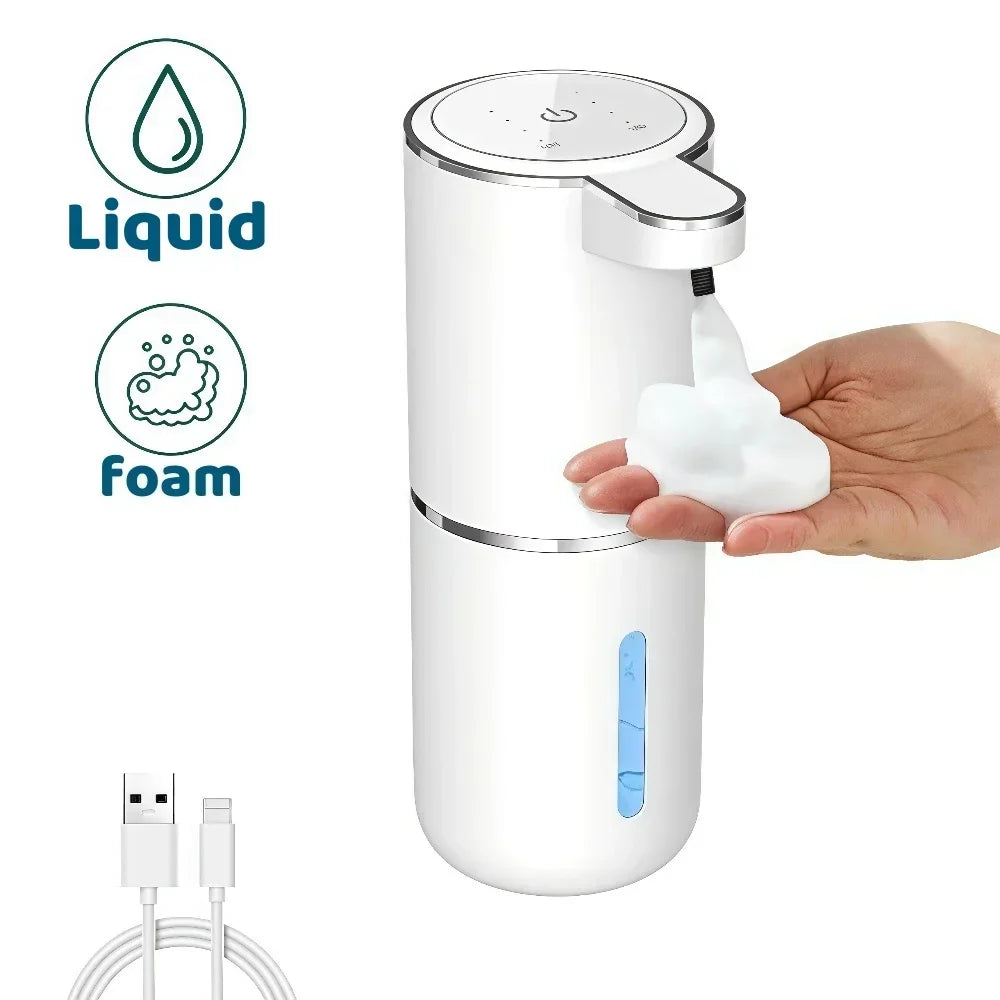 Touchless Automatic Soap Dispenser – USB Rechargeable, Foam & Liquid, Infrared Sensor