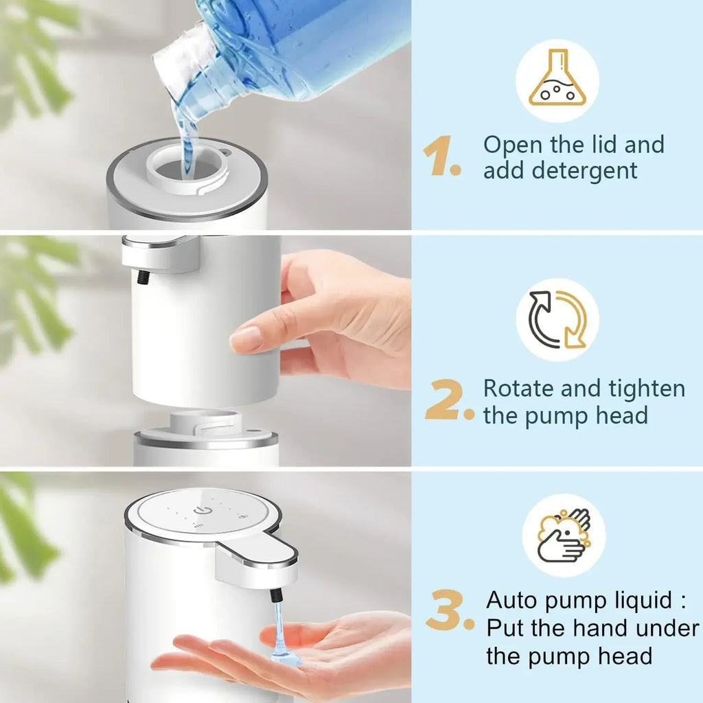 Touchless Automatic Soap Dispenser – USB Rechargeable, Foam & Liquid, Infrared Sensor