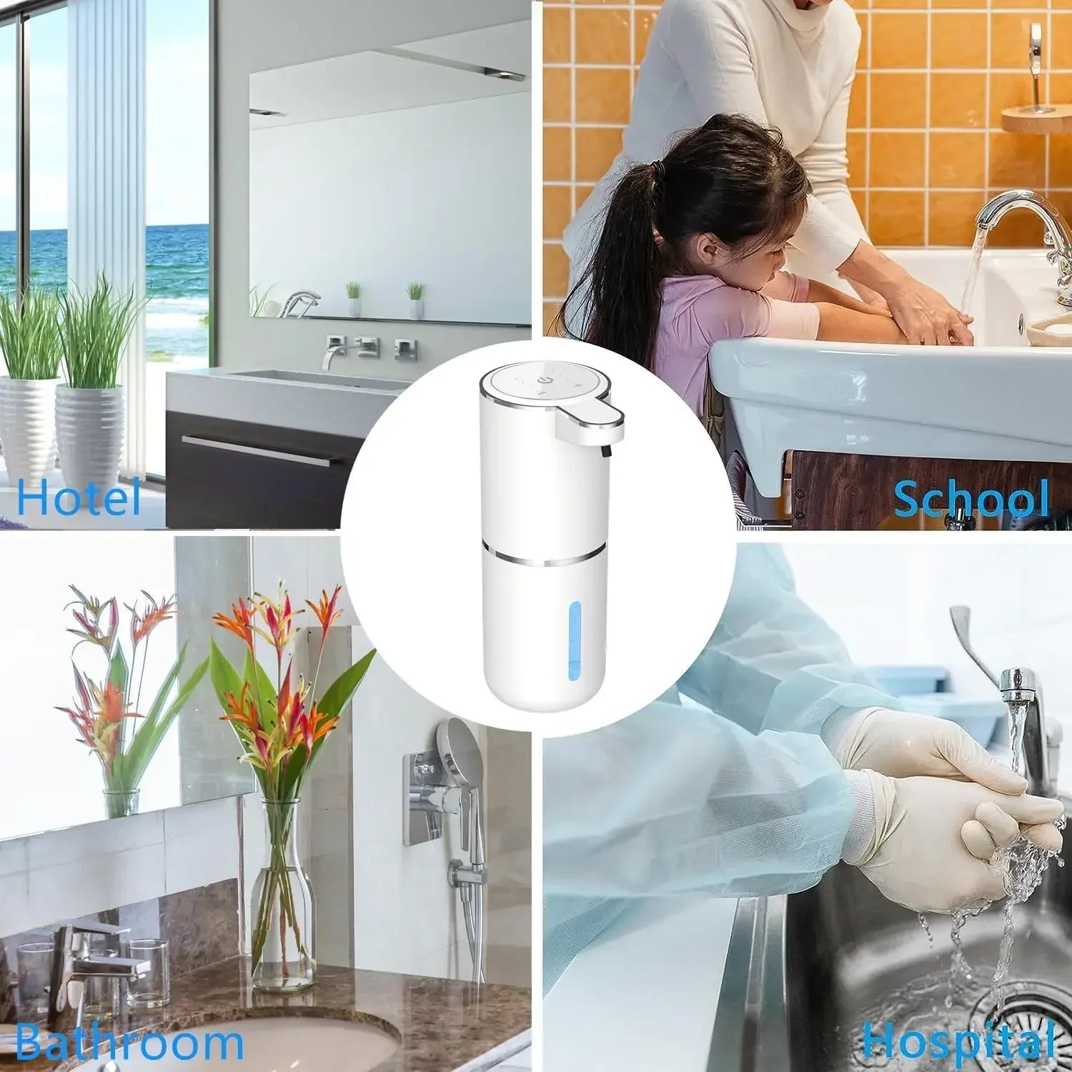 Touchless Automatic Soap Dispenser – USB Rechargeable, Foam & Liquid, Infrared Sensor