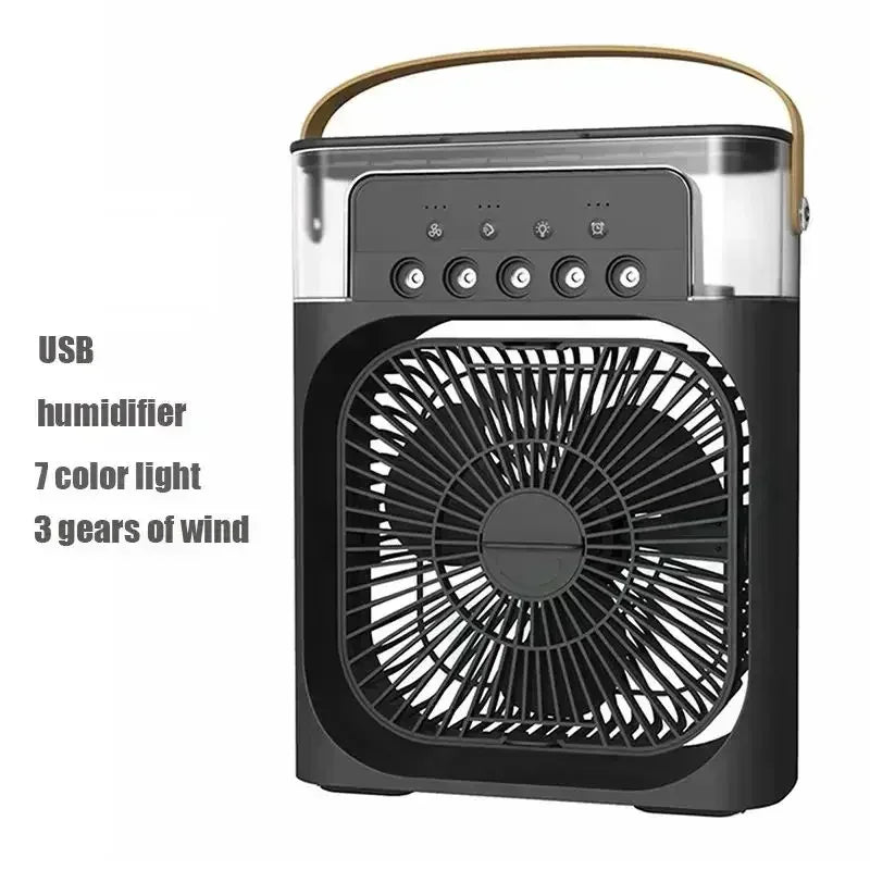 3-in-1 Portable Mini Air Cooler – Fan, Humidifier & LED Night Light